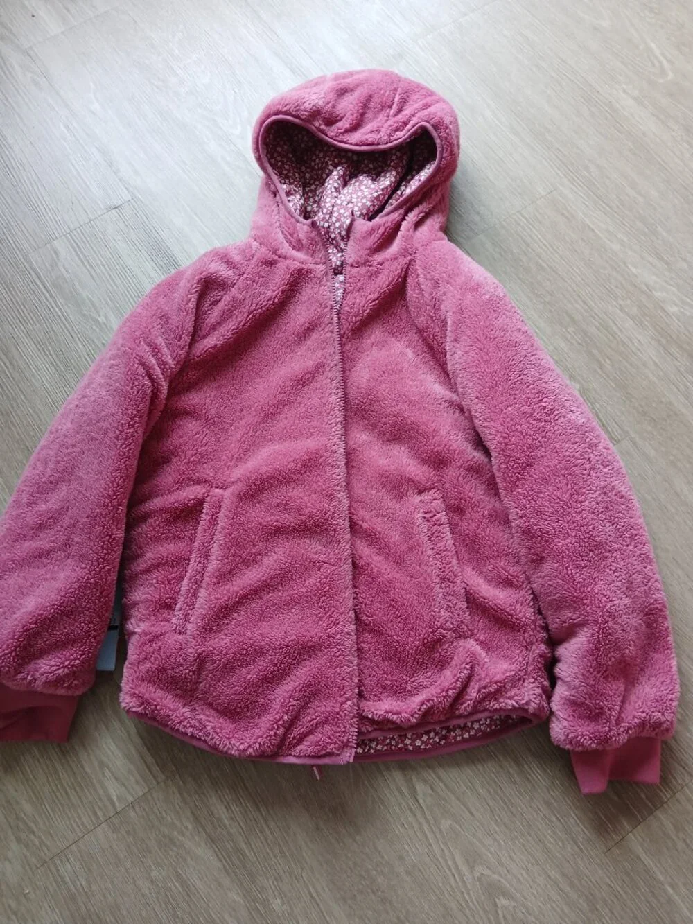 NWT CAT & JACK REVERSIBLE LARGE DARK PINK FALL & SPRING JACKET